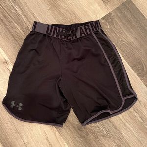 Under armour black running shorts